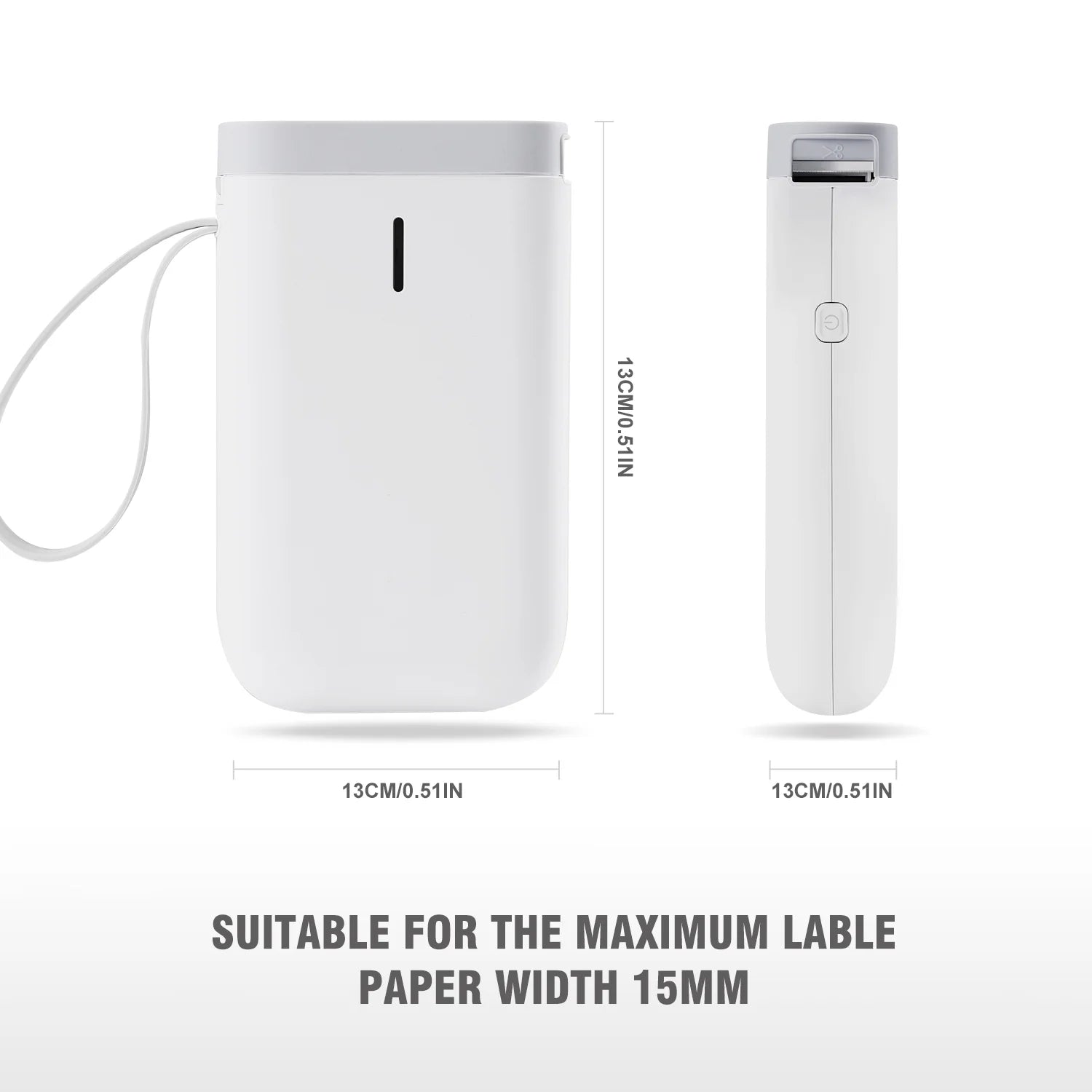 Portable Inkless Label Maker with Tape, White